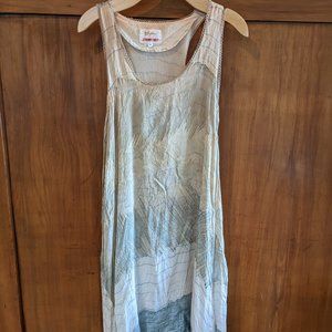 Johnny Was BIYA Silk Gray Sleeveless Dress